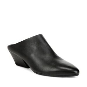 Vince Vigo Mules Leather Pointy Heels Size 8 Black